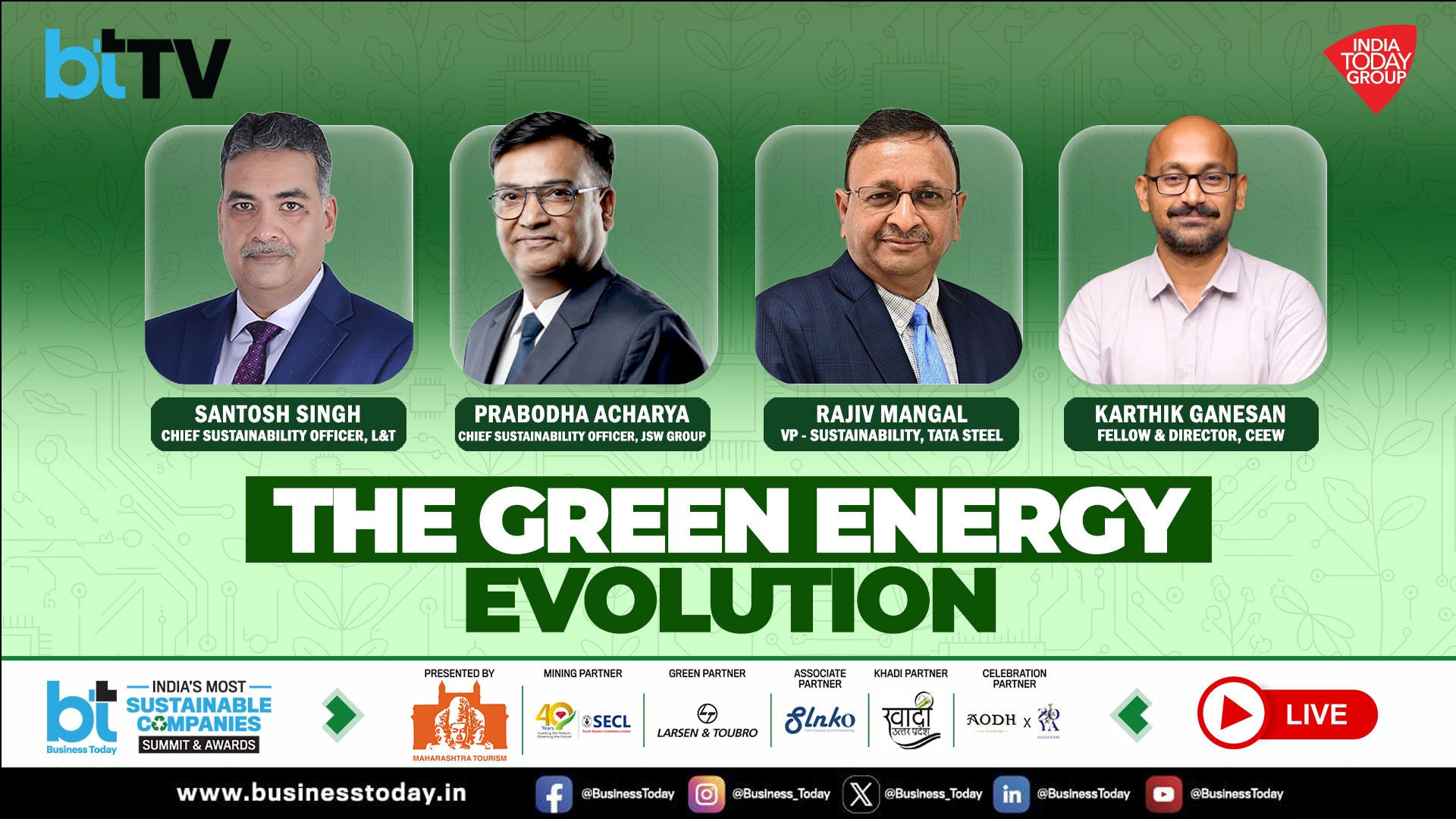 #BTSustainabilityAwards LIVE: Nuclear & Green Hydrogen - Inside India's Alternative Energy Shift