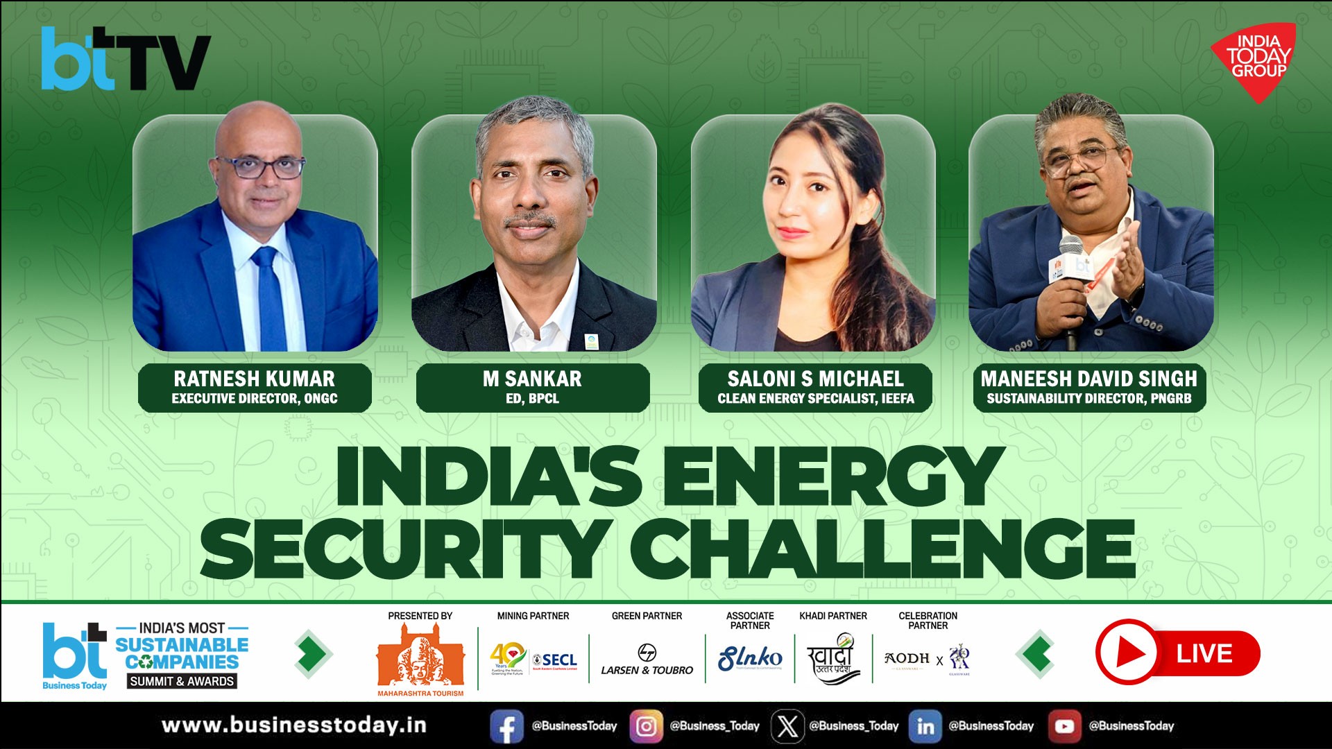 #BTSustainabilityAwards LIVE: Energy Security Vs Transition - How Can India Become Self-Reliant?