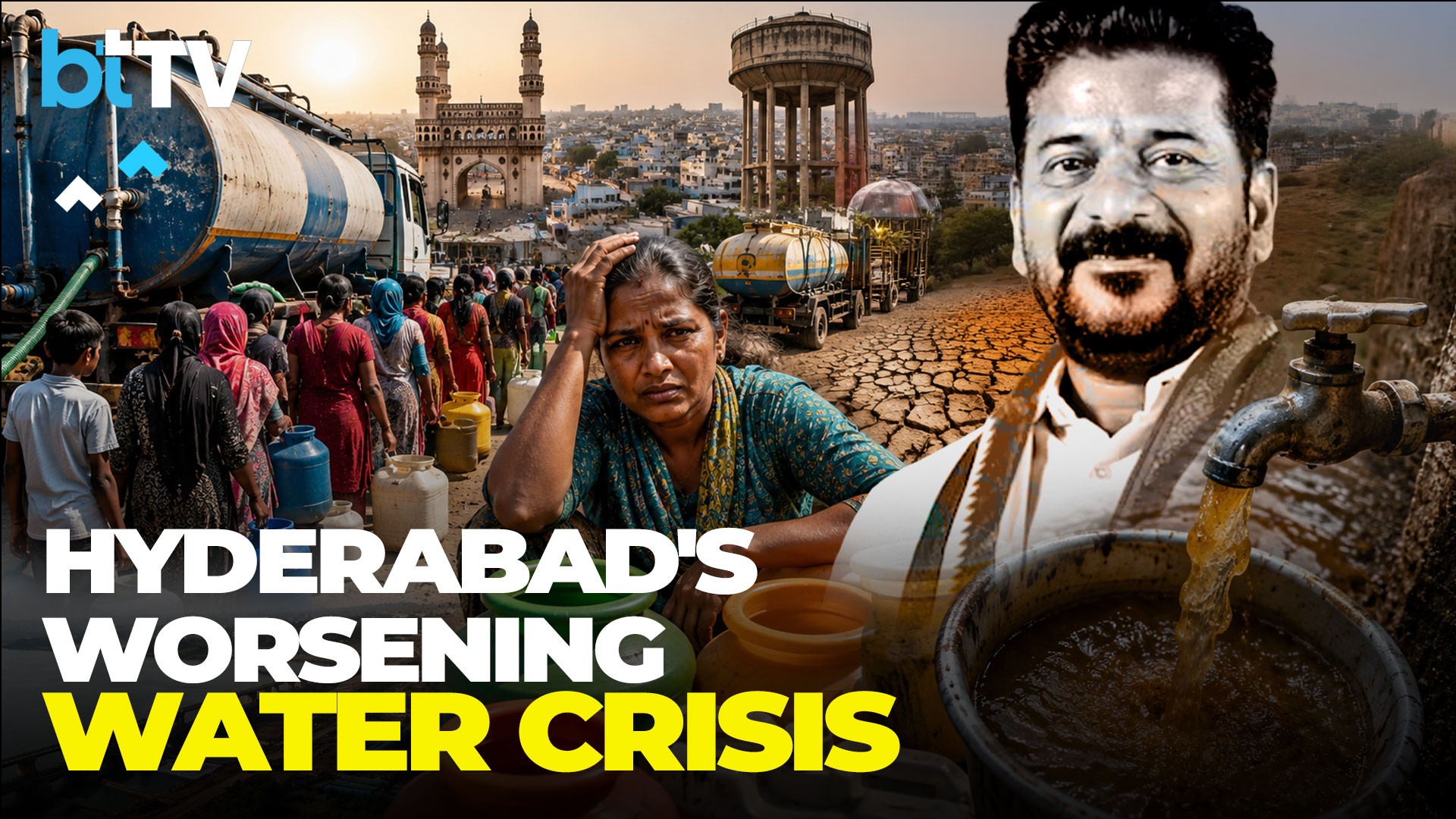 Hyderabad Water Crisis: 15,000+ Tankers Booked Daily As City Fights Severe Shortage & Politics Boil
