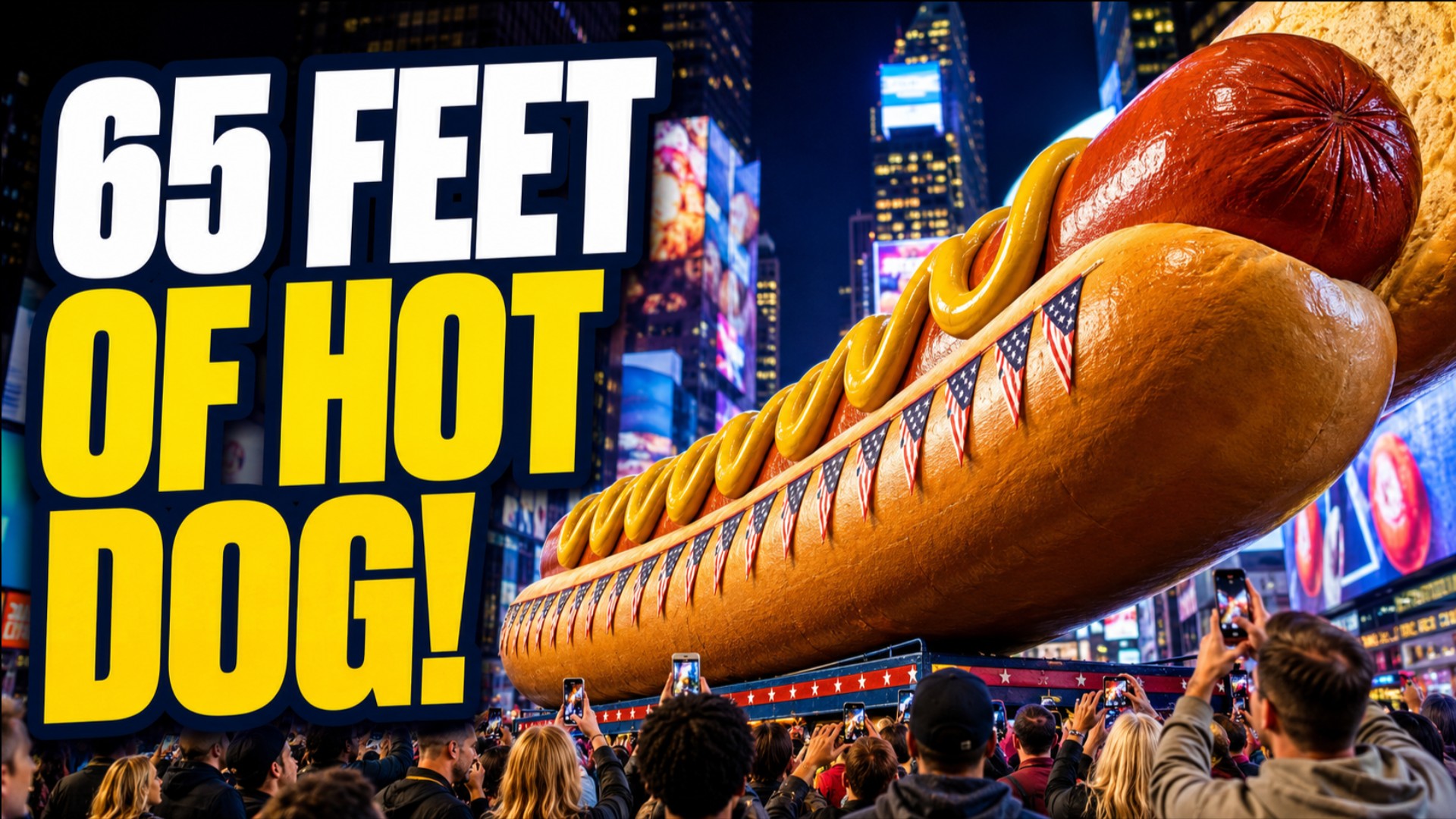 Giant 65-Foot Hot Dog Returns To Times Square With A Powerful Message