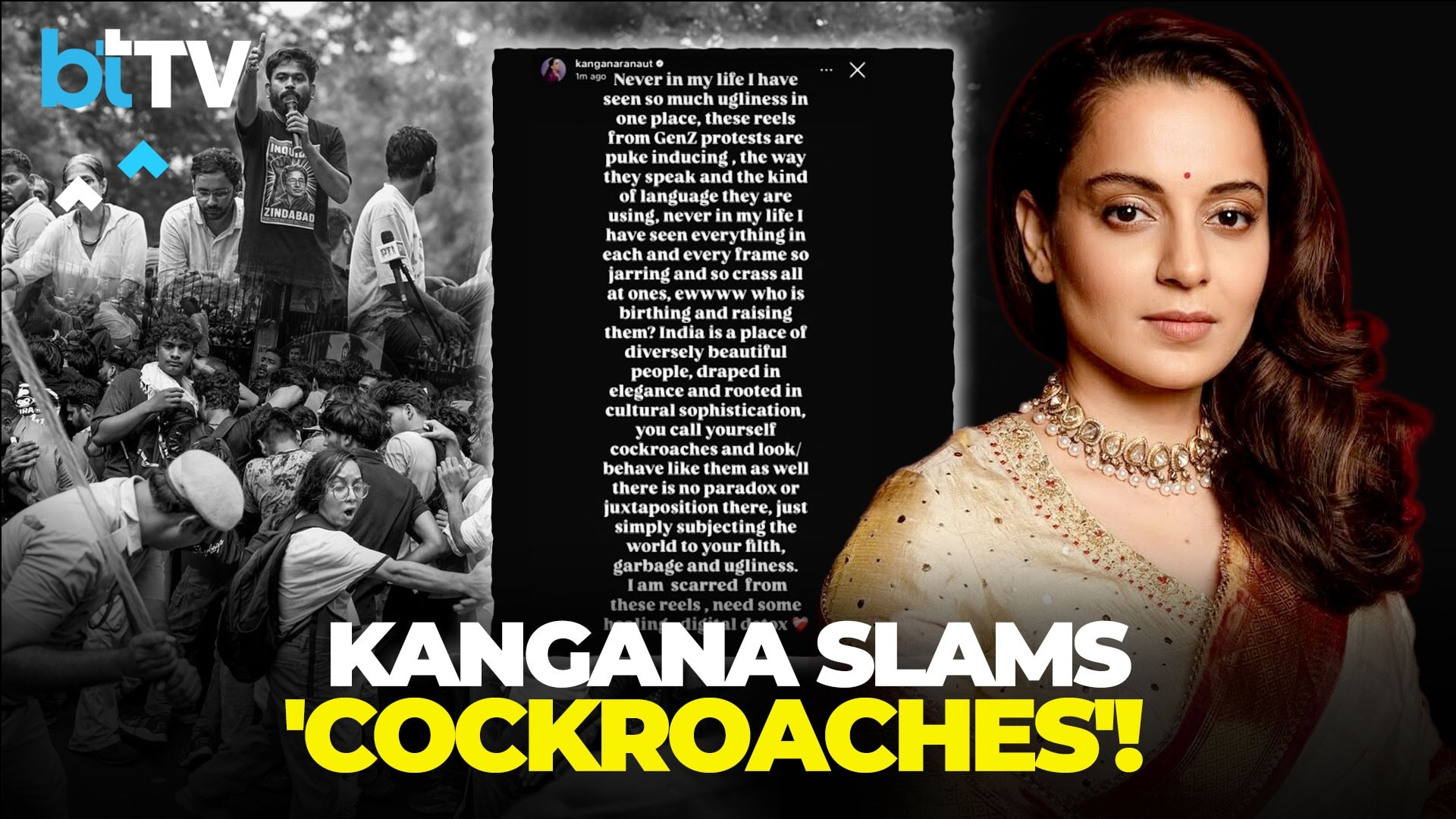 Kangana Ranaut Targets CJP Protesters, Calls Them 'Cockroaches' | Slams Student Agitation