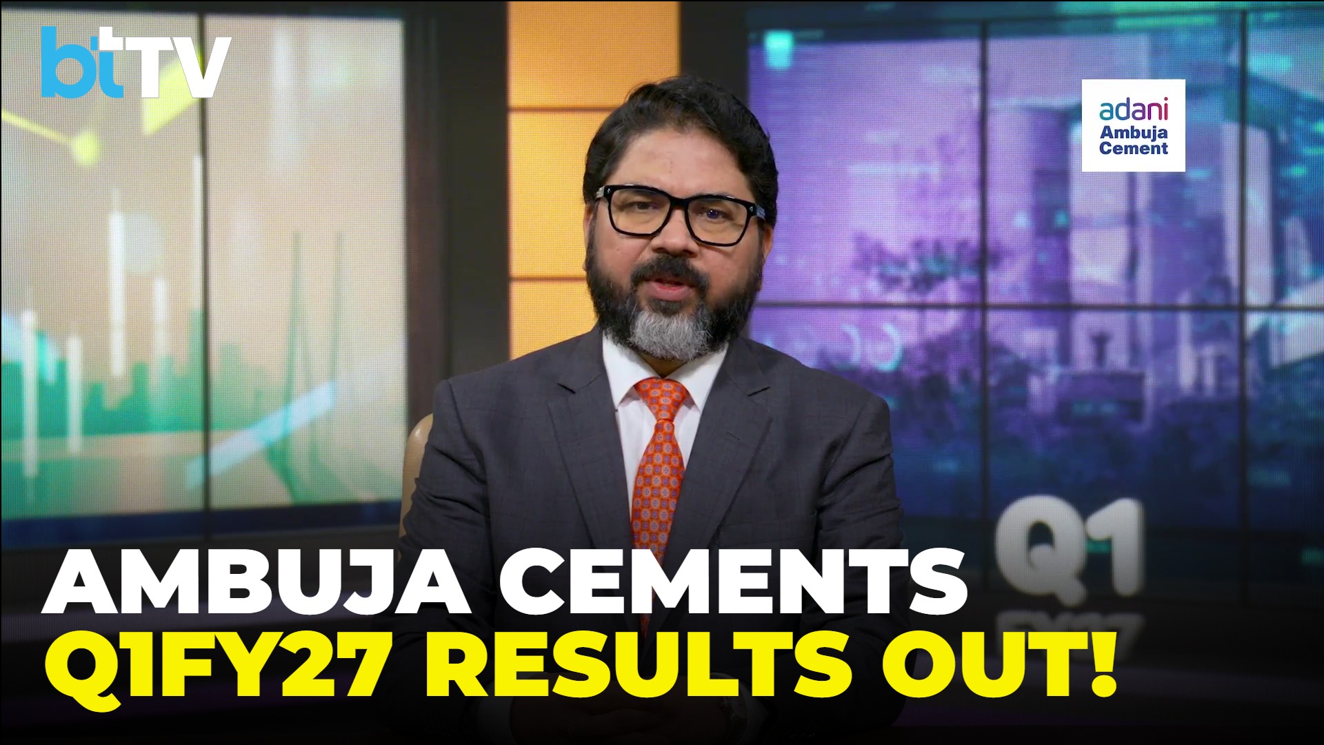 Ambuja Cements Q1FY27: Revenue Hits ₹9,500 Cr; EBITDA Margin Expands to 16.7%
