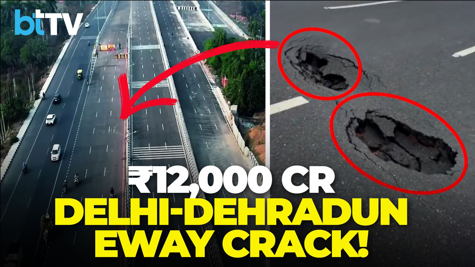 Delhi-Dehradun Expressway Develops Giant Craters After Rain, NHAI Responds