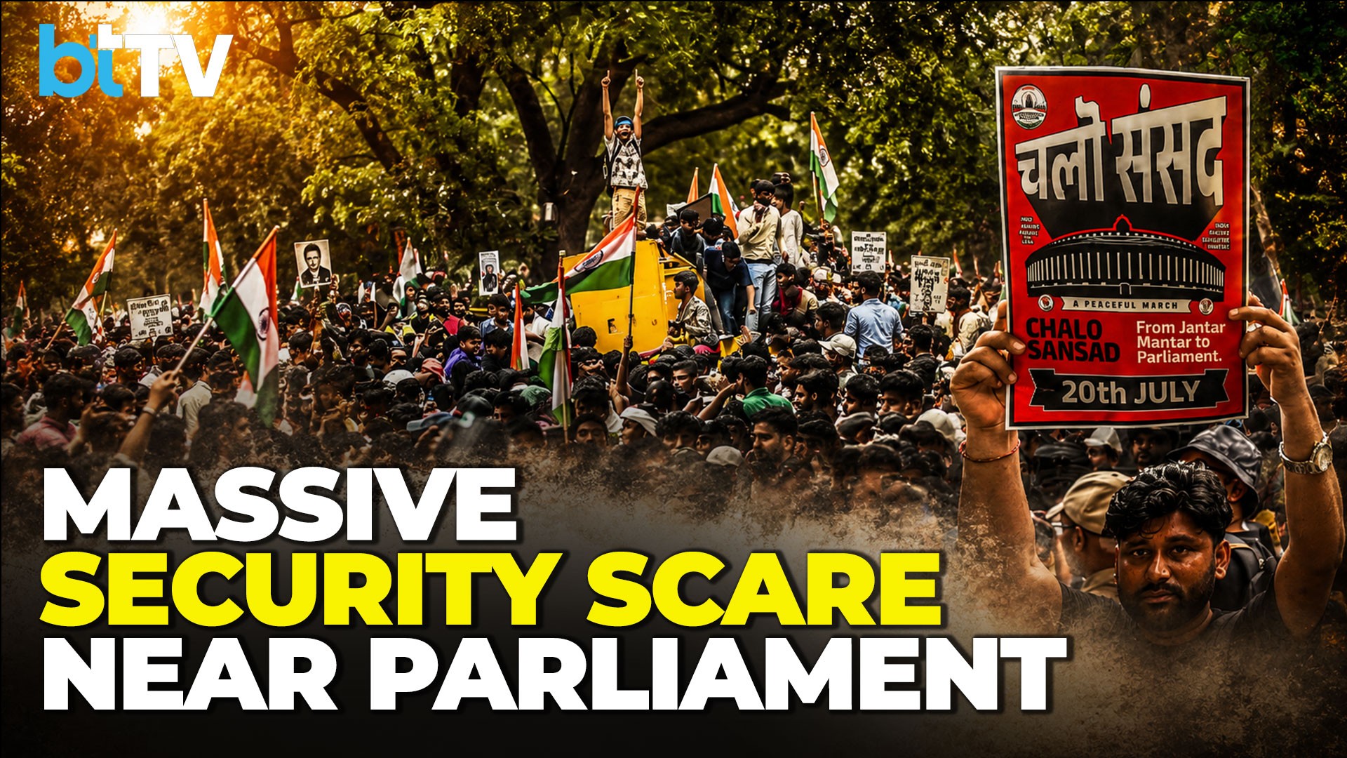 Parliament Security Scare: Exclusive CCTV Reveals How Protesters Reached The Perimeter