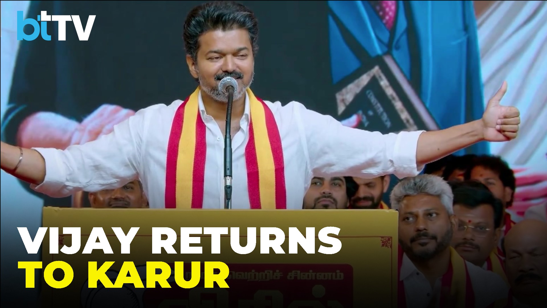 CM Vijay Visits Karur, Meets Stampede Victims' Families Amid Political Row