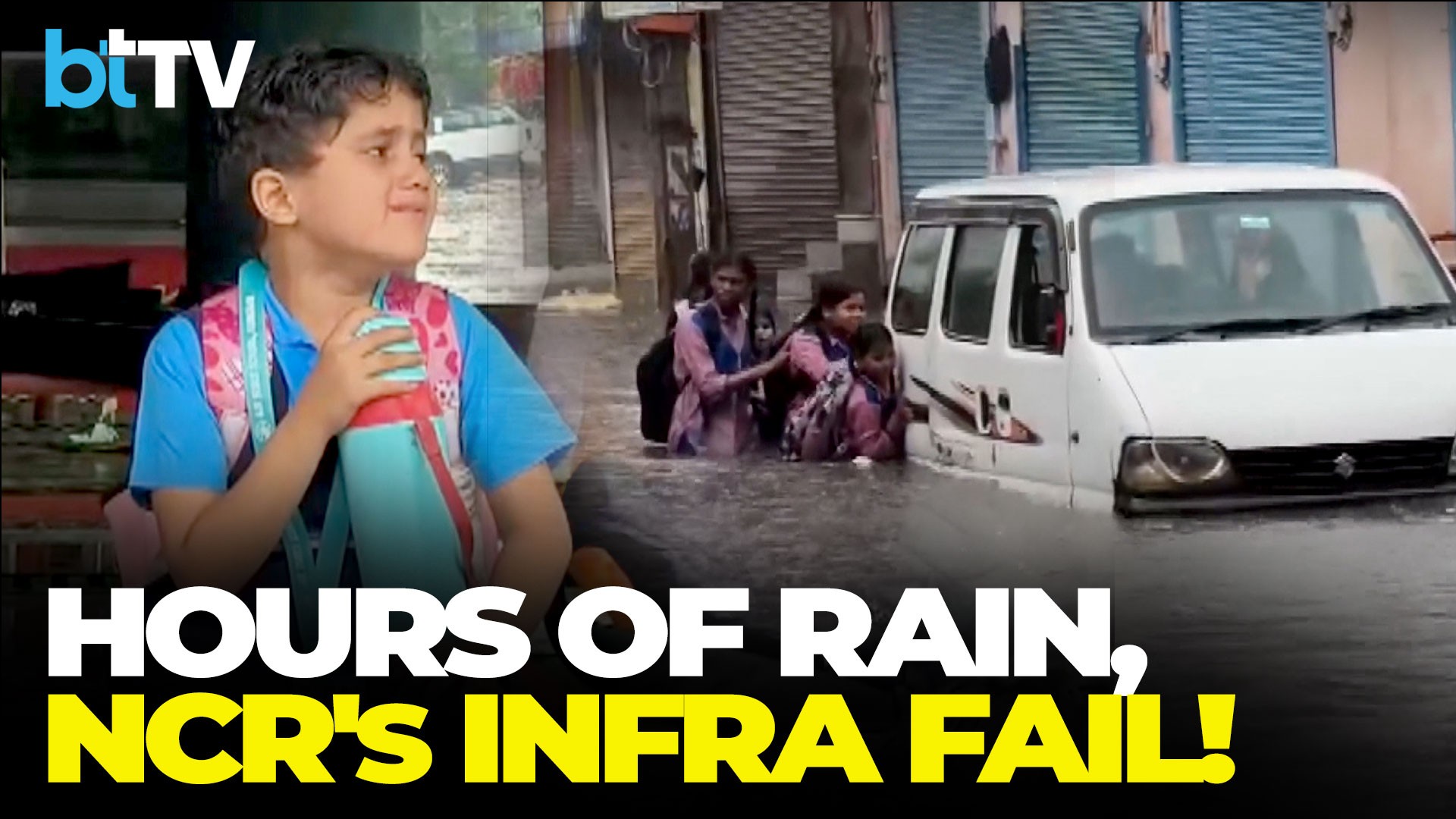 Gurugram, Delhi Drown After Hours Of Rain | Roads Flooded, Children Stranded