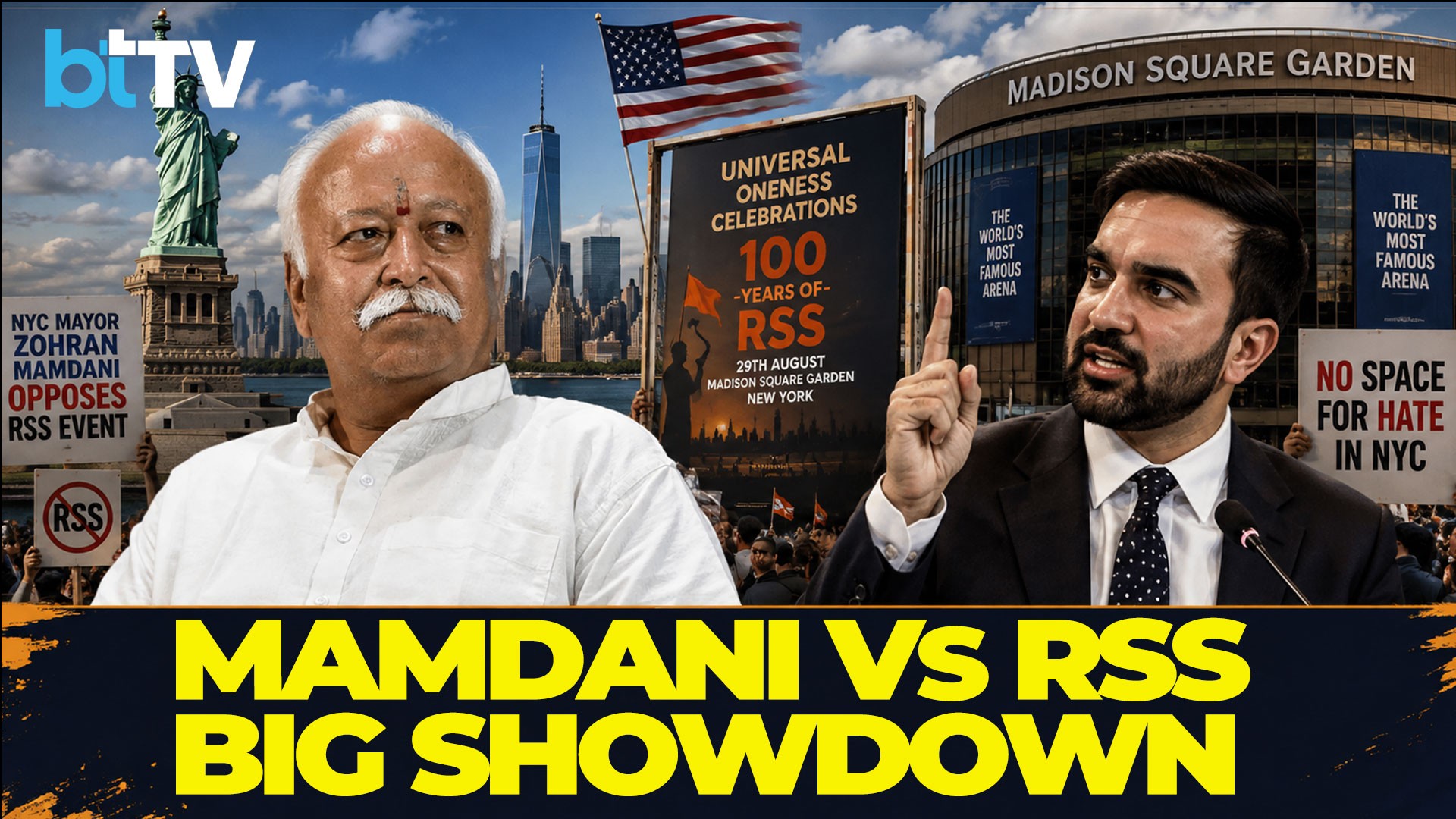Mohan Bhagwat In New York: Mamdani’s RSS Attack Sparks Political Showdown