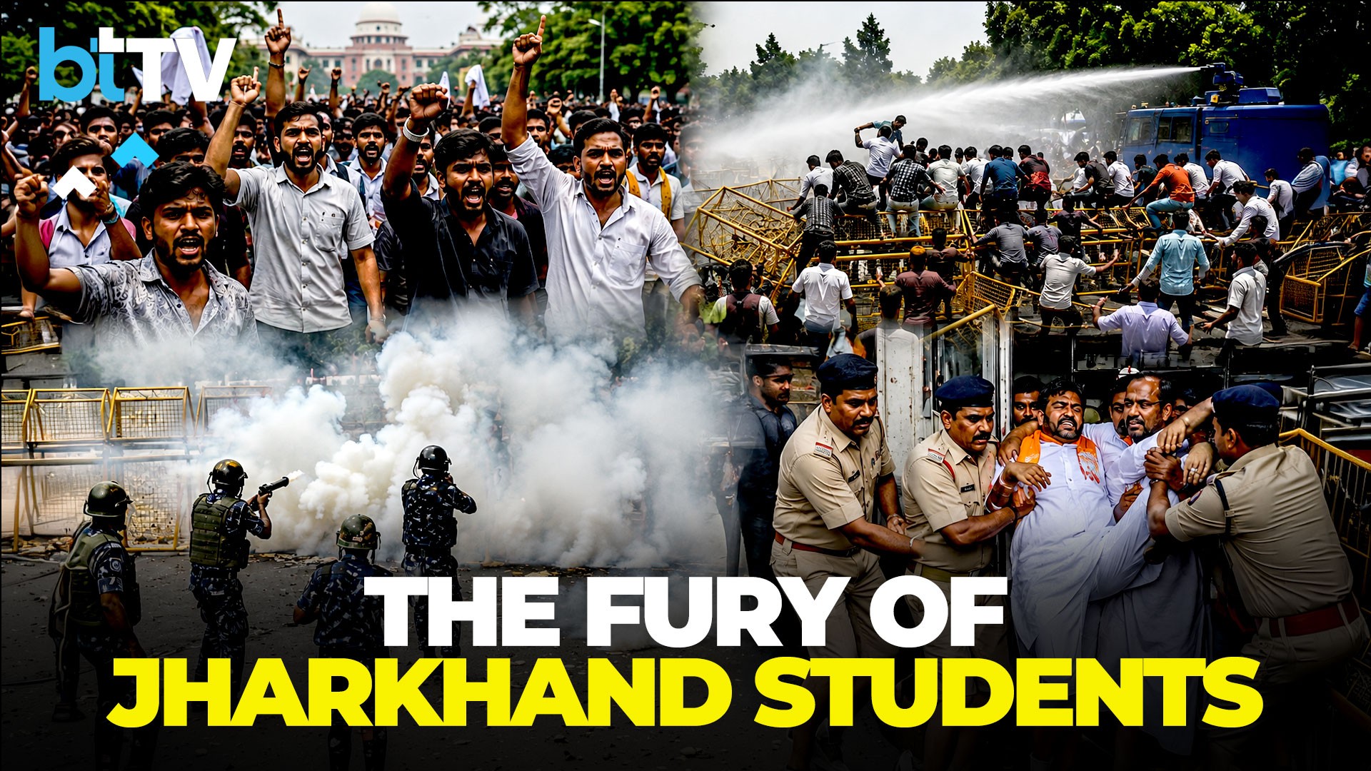 Ranchi Students Storm Assembly Protest, Demand JPSC-JSSC Exam Cancellation And CBI Probe