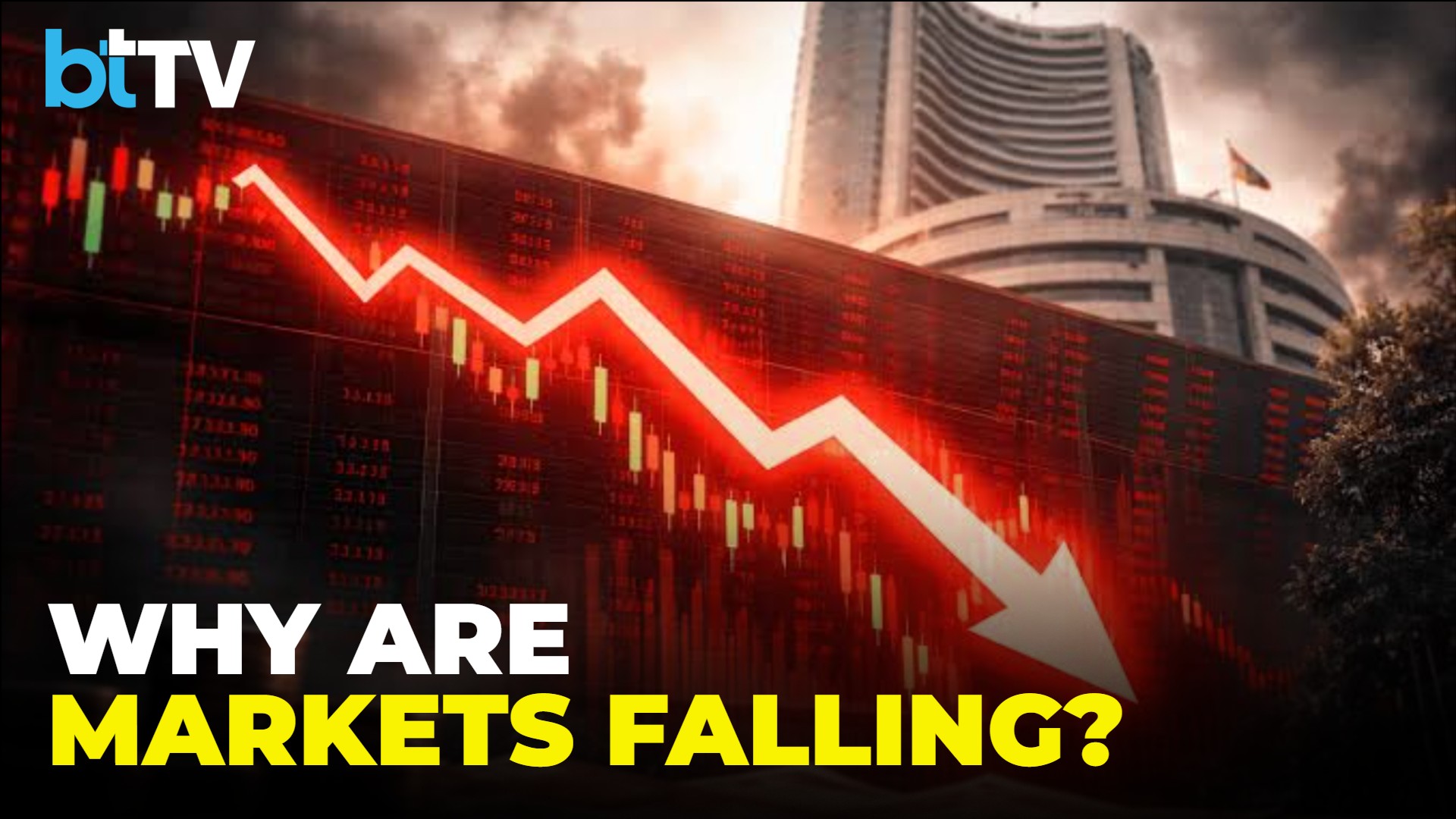 Stock Market Falls As Crude Oil Nears $110 & Weak Rupee | Stock Market News