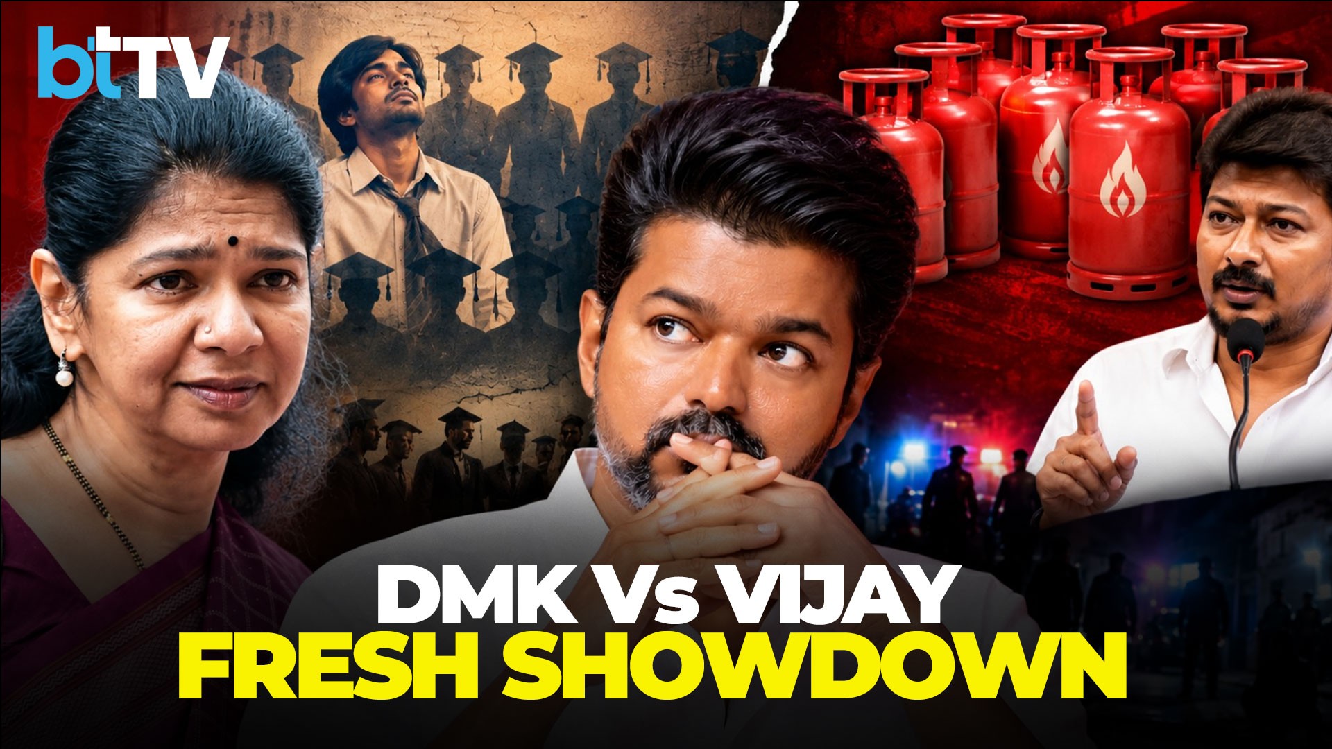 Vijay Govt Faces DMK Heat: Kanimozhi Invokes Dhanush Film Over Jobs, Welfare, Law & Order