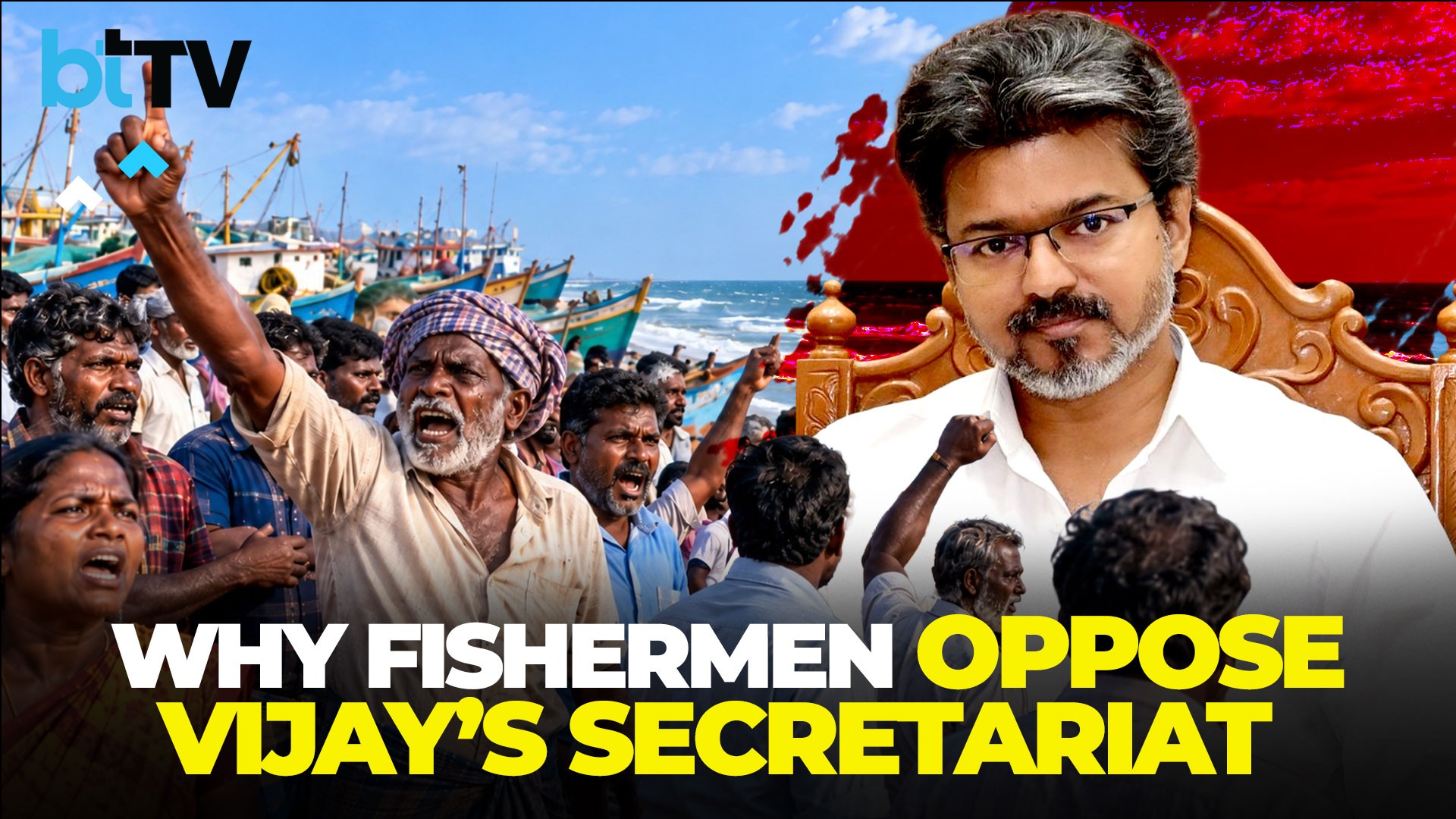 Chennai Fisherfolk Protest ₹1,200-Crore Secretariat Plan, Vijay Govt Says No Final Decision