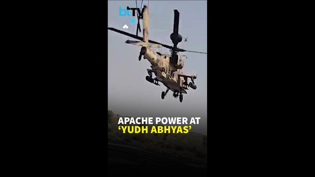 Indian Army AH-64E Apache Attack Helicopters In Ac