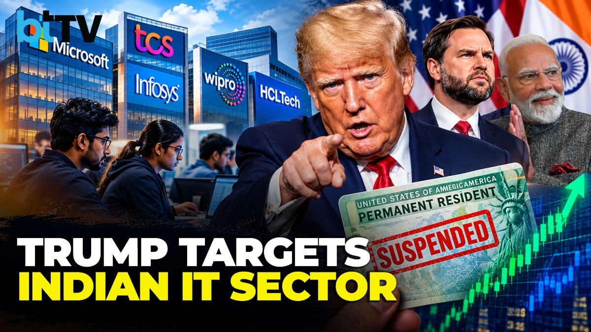 Trump's Green Card Crackdown Hits TCS, Infosys, Wipro & Microsoft | Stock Markets Unfazed