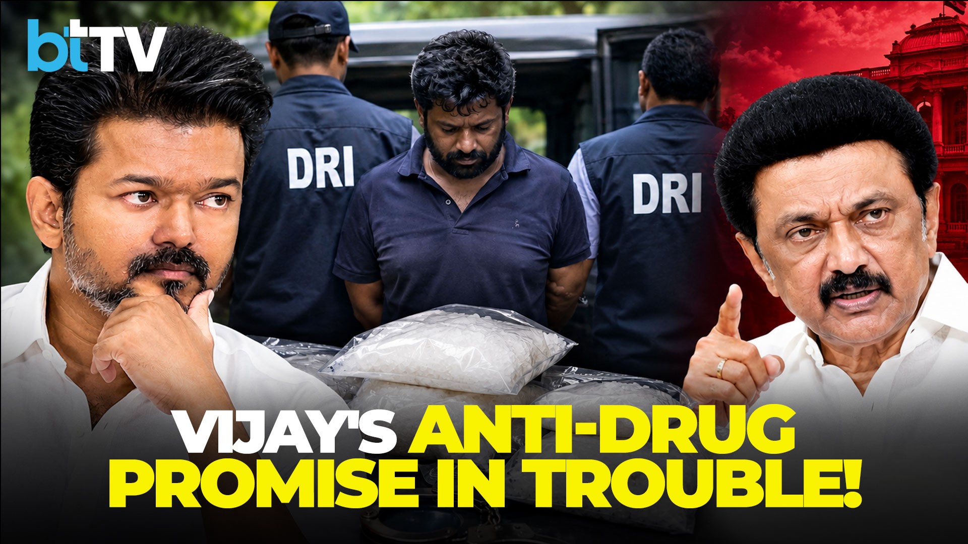 Vijay's TVK Functionary Boobalan Arrested In 135 Kg Meth Seizure, DMK Targets Anti-Drug Promise