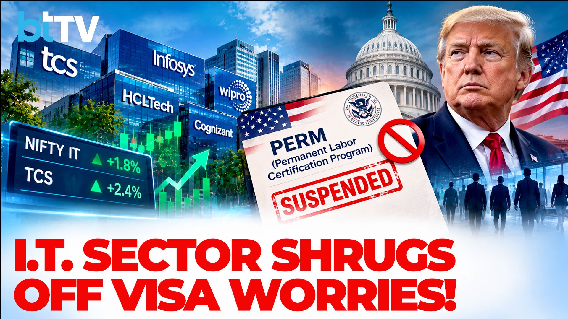 IT Stocks Rally Despite Trump's US Visa Crackdown | Why Markets Aren't Worried About PERM Suspensions