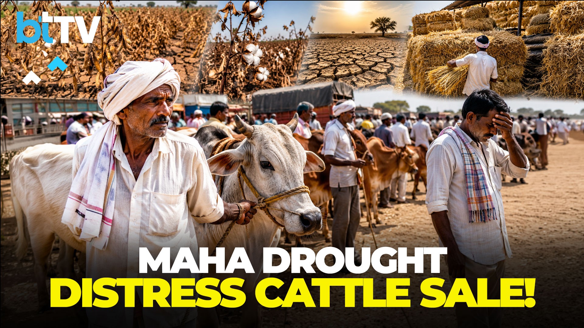 Maharashtra Drought: Farmers Sell Cattle As Crops 