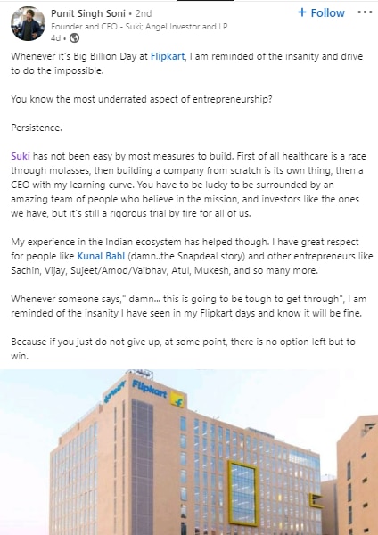 Former Flipkart Chief Product Officer recalls his Big Billion Days sale days