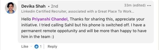 LinkedIn user comes to help