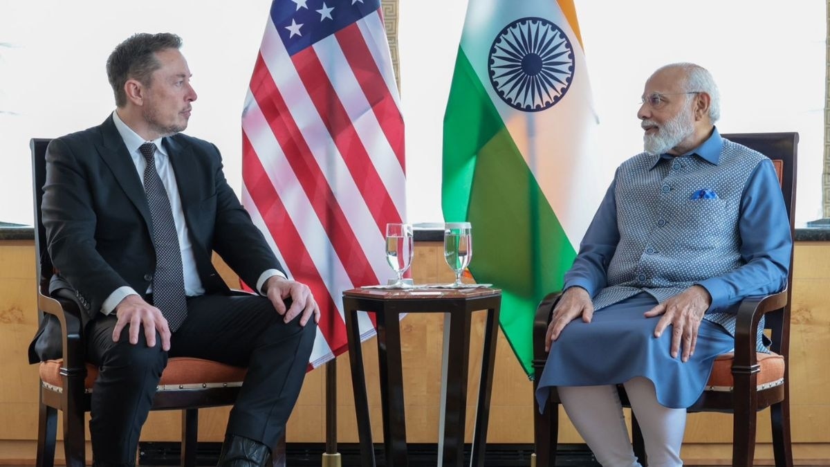 Elon Musk in conversation with PM Modi during his ongoing US visit