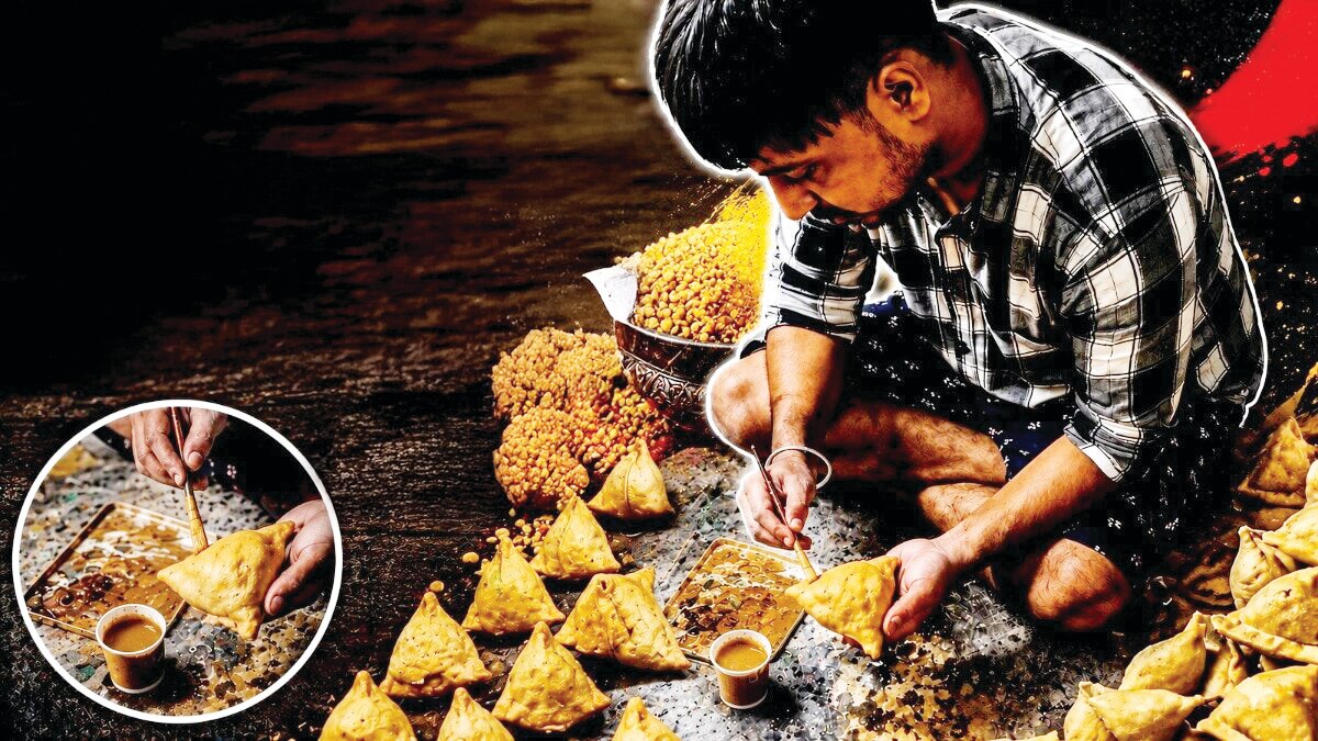 Painting Samosas with a Brush: Unique Viral Video