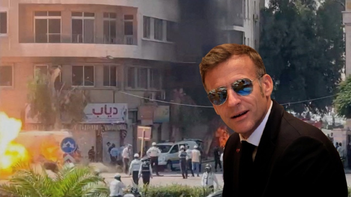 Explosions Welcome Macron in Syria