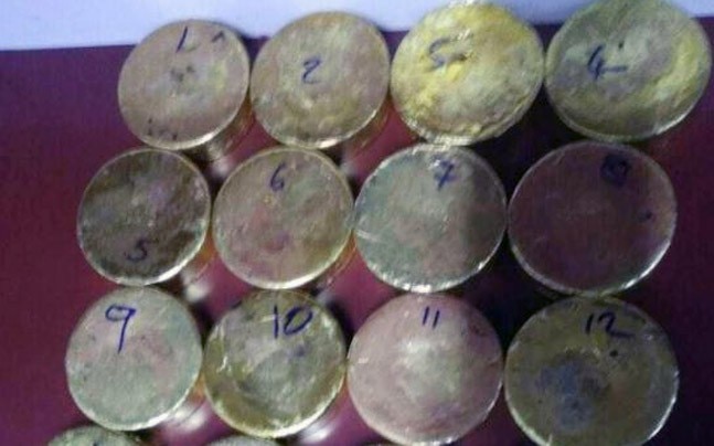 Dri Seizes 50 Kg Of Gold In Courier At Mumbai International Airport Seized Gold Coins