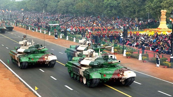 Army's combat vehicles on display.