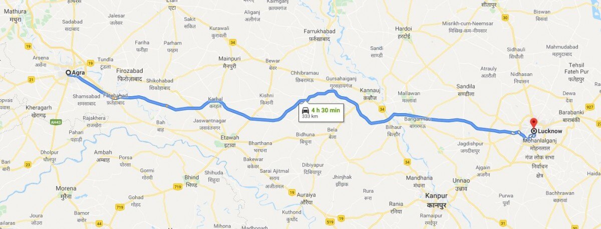 Agra To Lucknow Map No My Way On This Highway: Drivers Who Cover Agra-Lucknow Expressway In  Less Than 3 Hours To Be Fined - India News