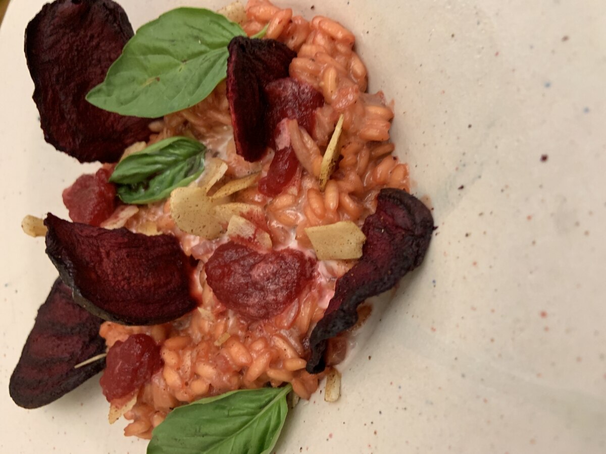 Soul Kitchen, Coconut Risotto with Beet Chips Beet This India Today