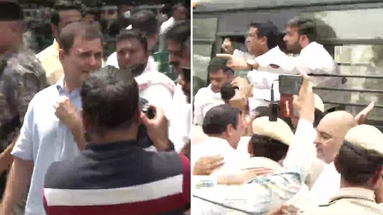 RaGa ED case LIVE Updates: ED grills 'evasive' Rahul Gandhi for 2nd time,  Congress leaders detained after clash - India Today