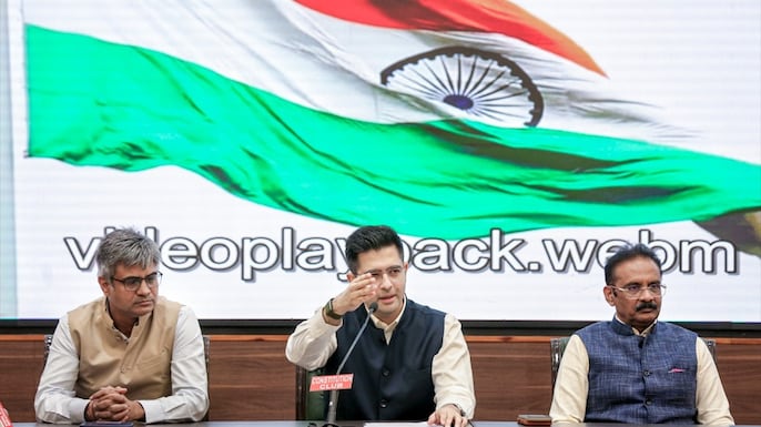 raghav chadha aap bjp rajya sabha resign merge