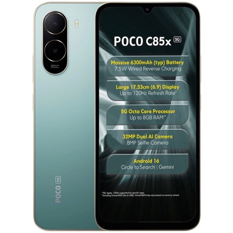 Poco C85x 5G Price in India, Specifications, Features, Comparison