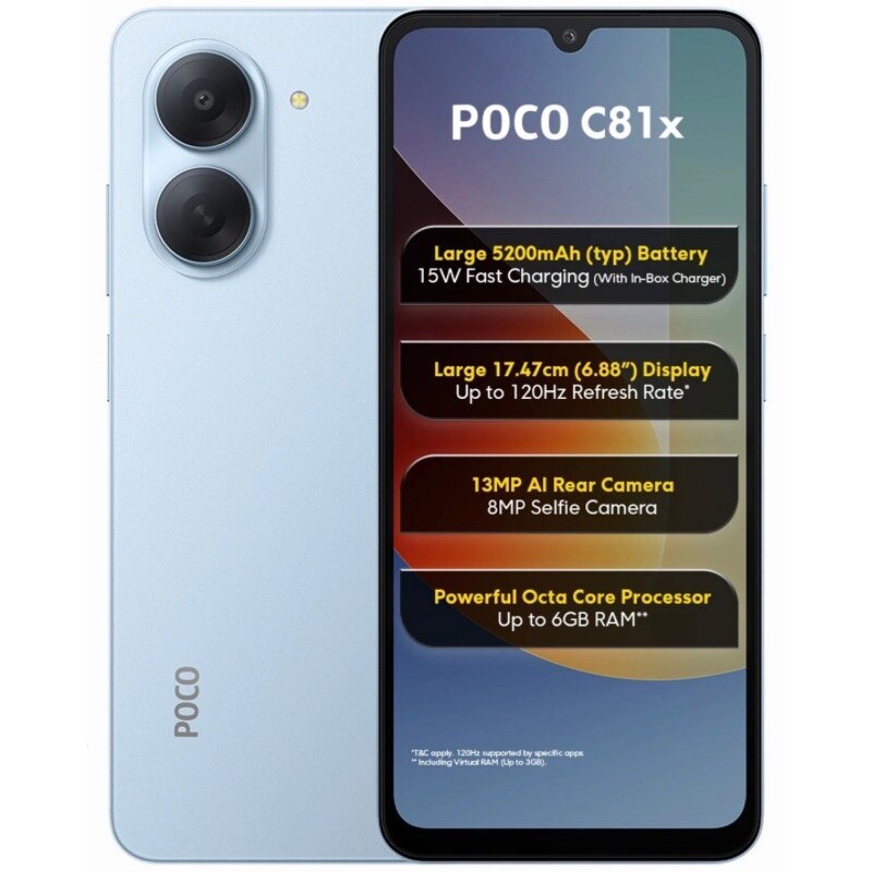 Poco C81x Price in India, Specifications, Features, Comparison
