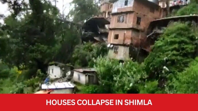 Shimla houses collapsed.