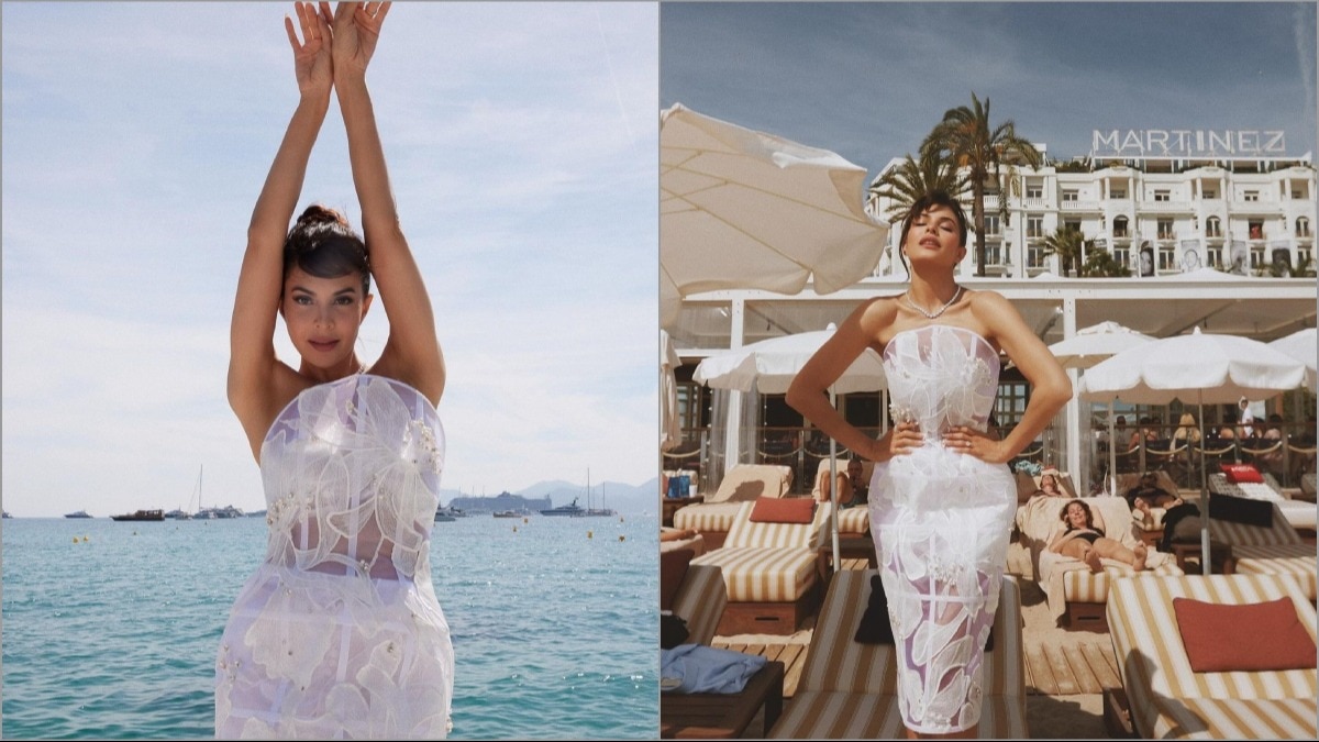 Pics: Jacqueliene Fernandez soaks up 'magic of Cannes' in ivory dress