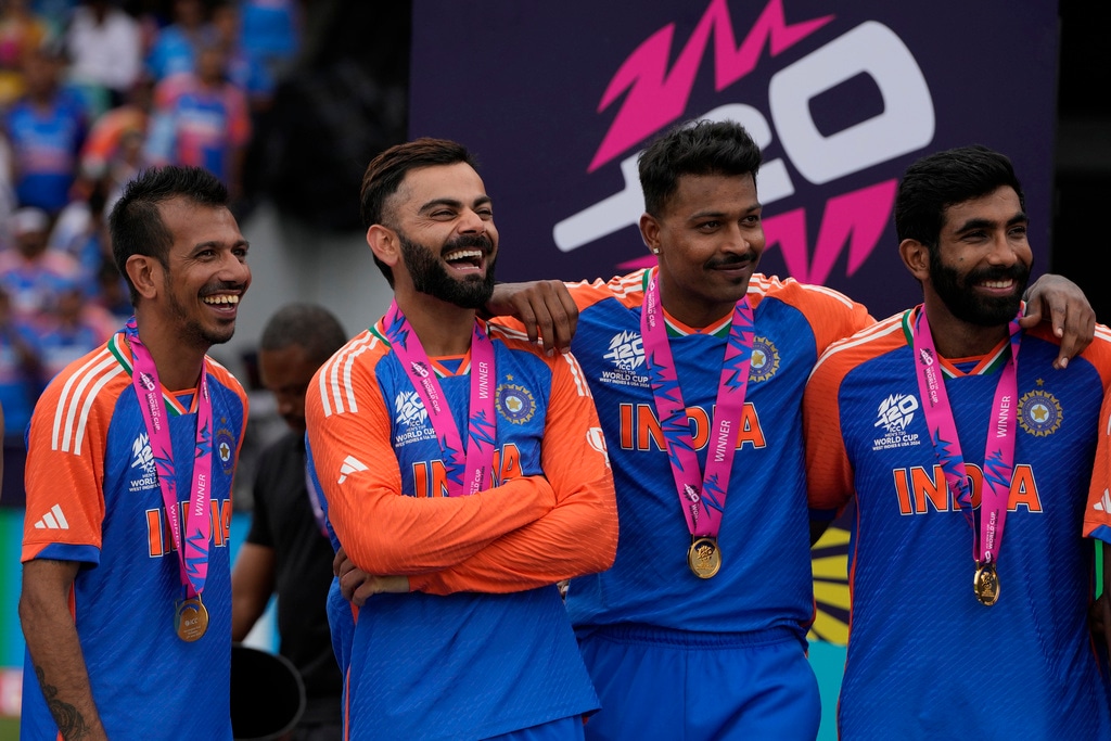 In Photos: Virat Kohli, Rohit Sharma lead India's T20 World Cup victory celebration - India Today