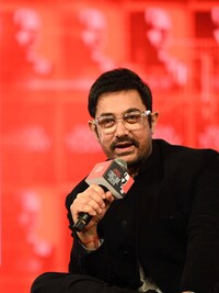 Aamir Khan on his blended family, films, and parenting. Pics Aamir Khan was one of the guests at India Today Conclave 2025 Day 1. (Photo: Hardik Chhabra / India Today)