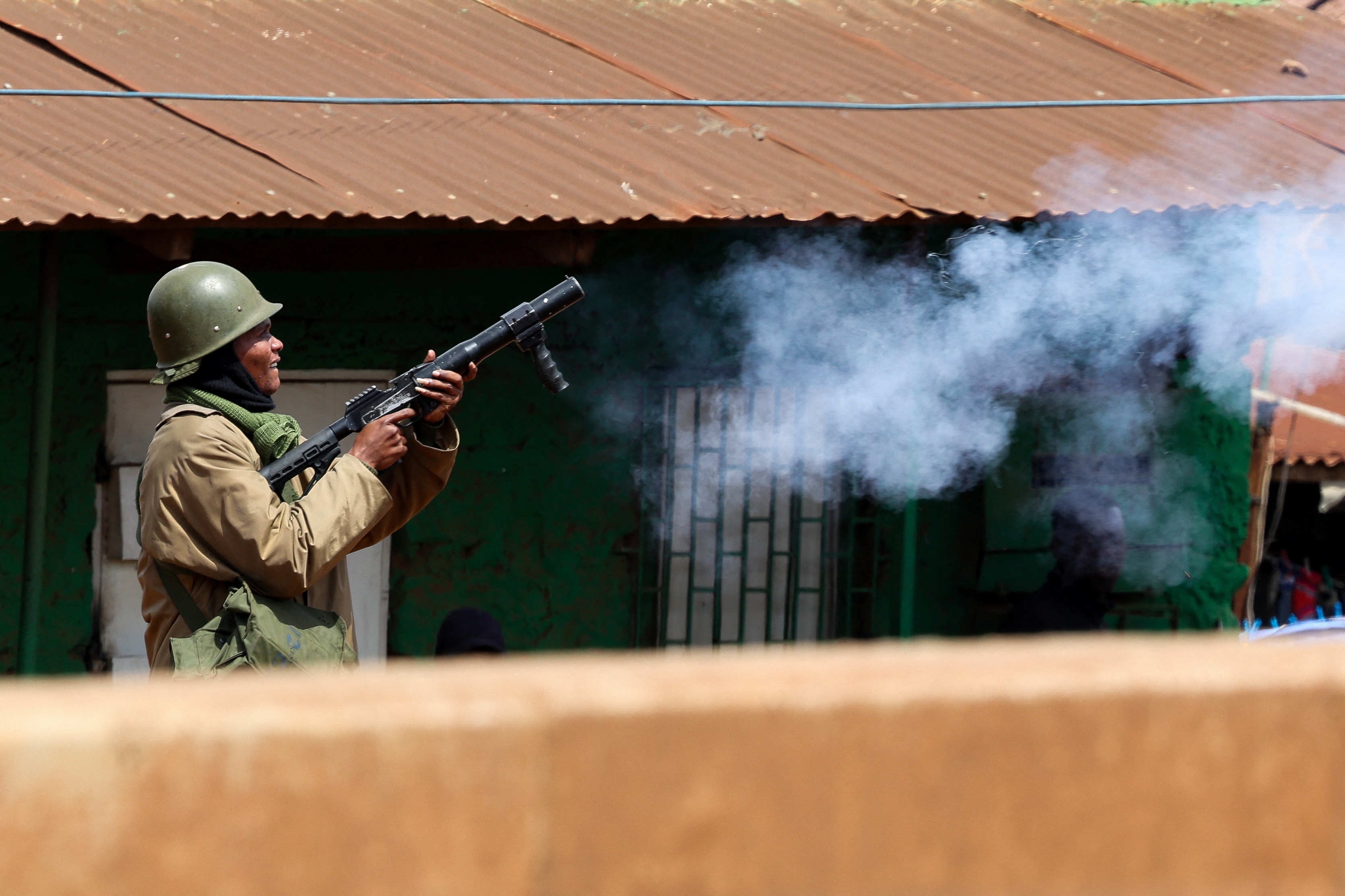 kenya anti-government protests democracy struggle police gun tear gas