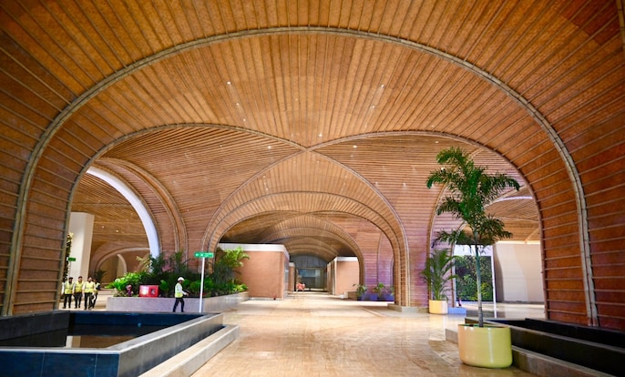 The set-to-be inaugurated terminal building in Guwahati Airport The set-to-be inaugurated terminal building in Guwahati Airport