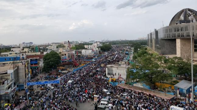 Karunanidhi's final journey: In pictures