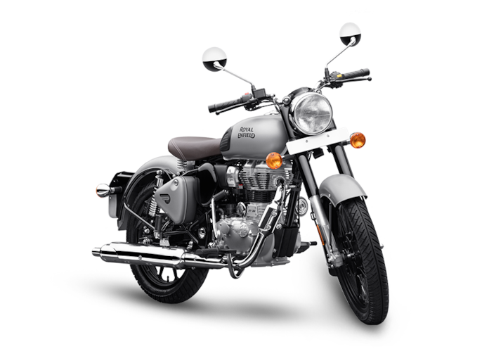 Grey colour bullet deals bike