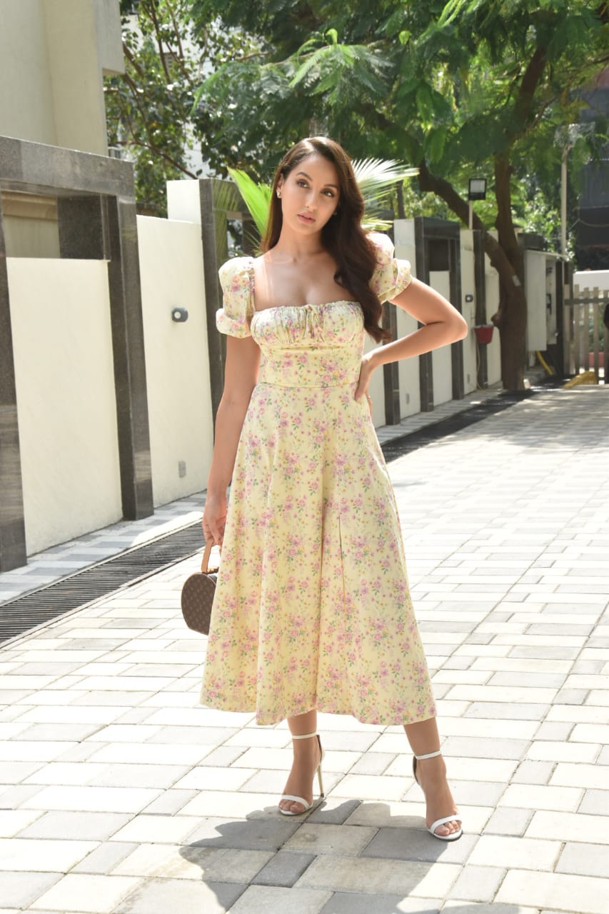 Nora Fatehi's classy ensemble with belted shirt dress and the iconic Lady  Dior bag is PERFECT for night outs