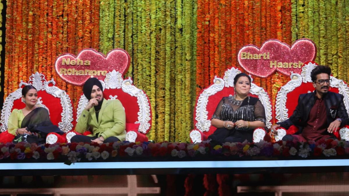 BhartiHaarsh and Rohanpreet join Neha Kakkar on Indian Idol 12 Shaadi