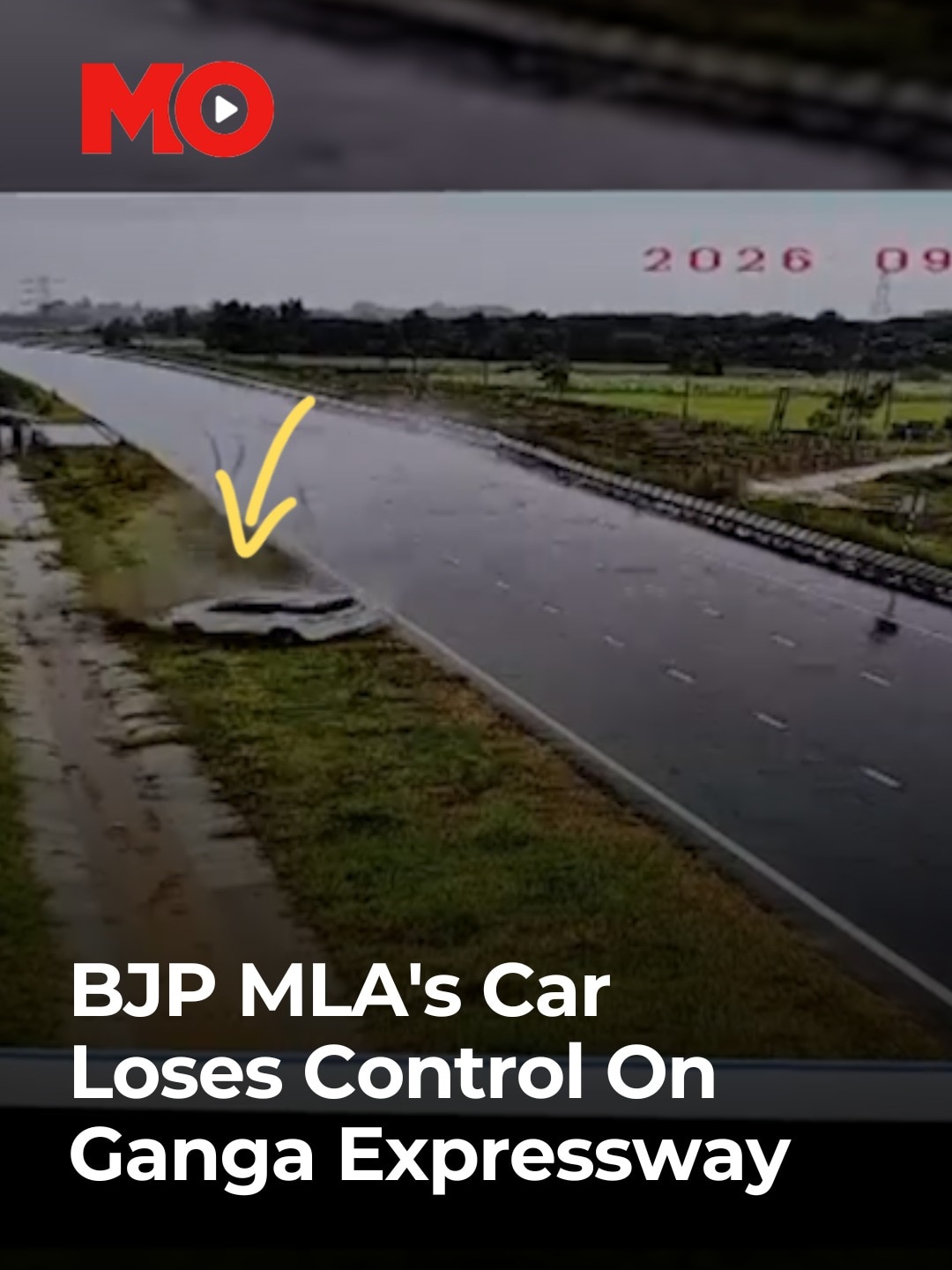 bjp mla car skidding