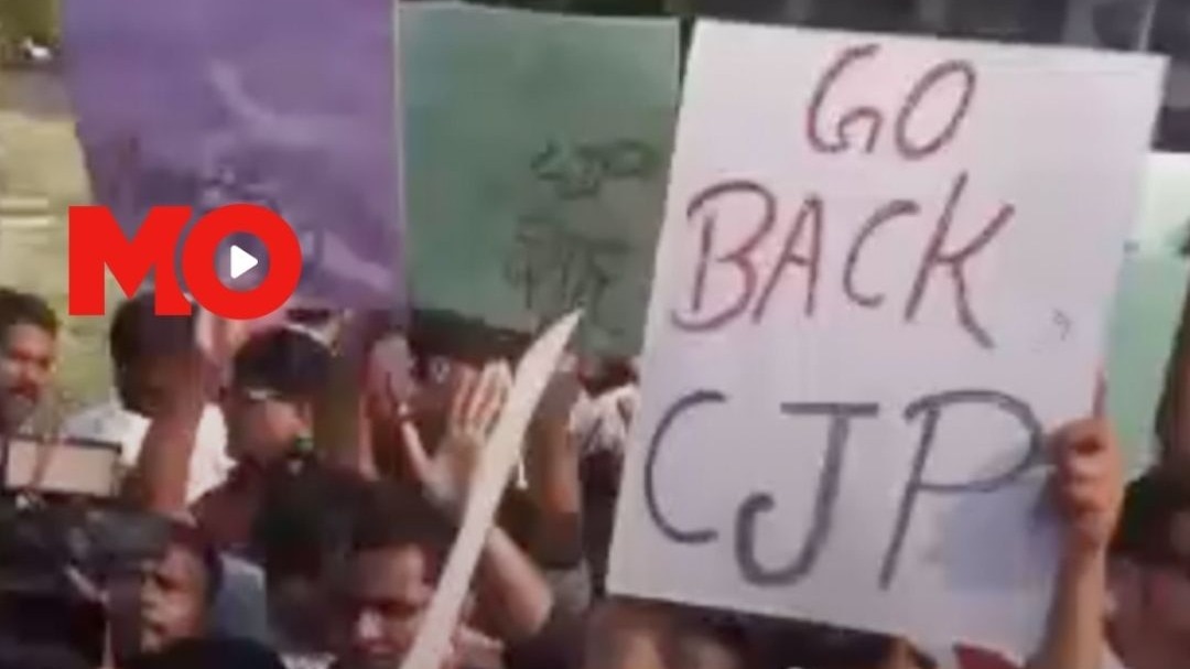 Anti-CJP protesters gather near Shivaji Park