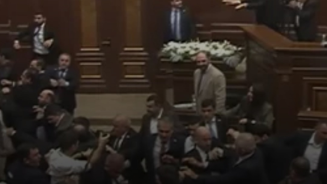MPs throw chairs, overturn tables in Armenia parliament