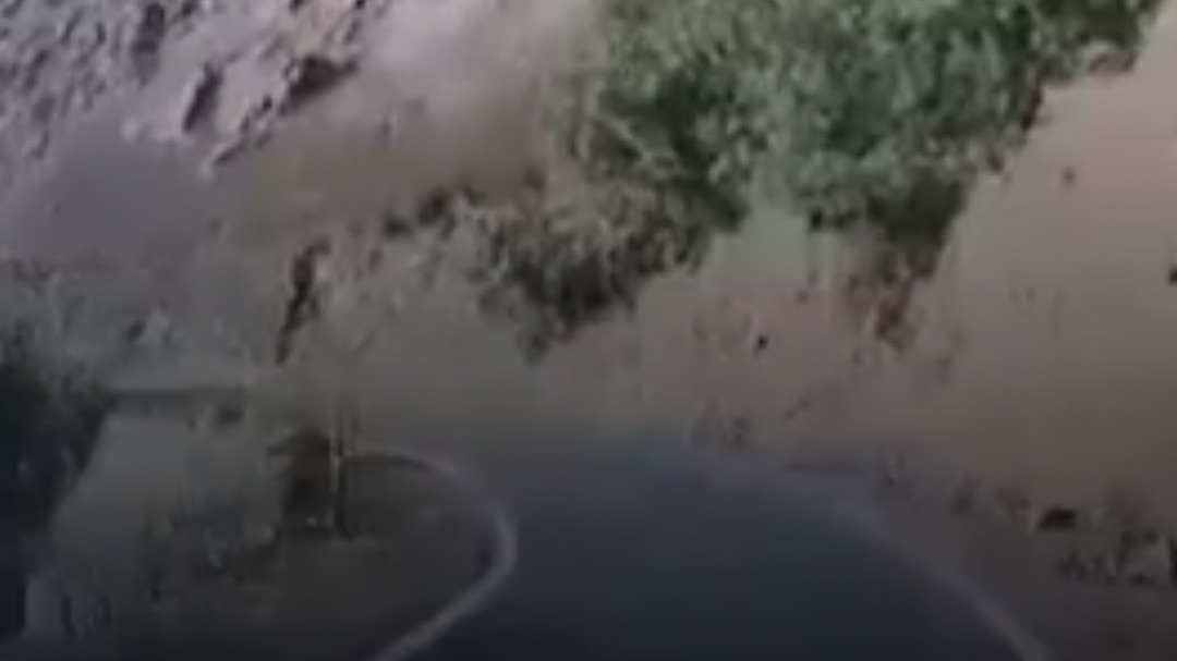 The viral car fall into the gorge might have been a collision