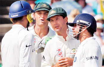 Harbhajan Singh, Sachin Tendulkar and Ricky Ponting