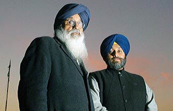 Parkash Singh Badal with son Sukhbir