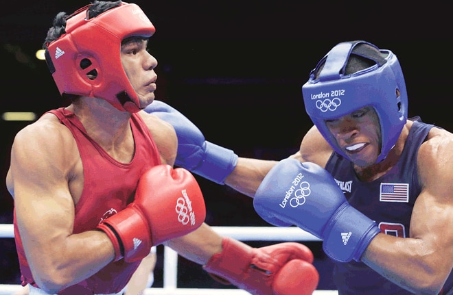 Vikas Krishan with Errol Spence